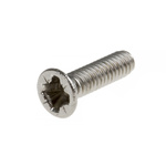 RS PRO Pozidriv Countersunk A2 304 Stainless Steel Machine Screws DIN 965Z, M2x8mm