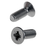 RS PRO Pozidriv Countersunk A2 304 Stainless Steel Machine Screws DIN 965, M3x8mm