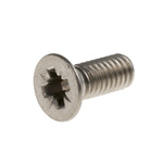 RS PRO Pozidriv Countersunk A4 316 Stainless Steel Machine Screws DIN 965, M4x10mm