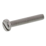 RS PRO Slot Pan A2 304 Stainless Steel Machine Screws DIN 85, M2.5x16mm