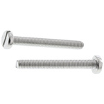RS PRO Slot Pan A2 304 Stainless Steel Machine Screws DIN 85, M3x25mm