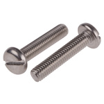 RS PRO Slot Pan A2 304 Stainless Steel Machine Screws DIN 85, M6x30mm