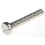 RS PRO Slot Pan A2 304 Stainless Steel Machine Screws DIN 85, M6x40mm