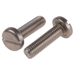 RS PRO Slot Pan A2 304 Stainless Steel Machine Screws DIN 85, M8x30mm