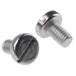 RS PRO Slot Pan A4 316 Stainless Steel Machine Screws DIN 85, M5x8mm