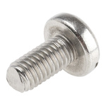 RS PRO Slot Pan A4 316 Stainless Steel Machine Screws DIN 85, M5x10mm