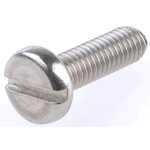 RS PRO Slot Pan A4 316 Stainless Steel Machine Screws DIN 85, M6x20mm