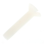 RS PRO Slot Countersunk Nylon Machine Screws, M4x20mm