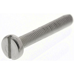 RS PRO Slot Pan A2 304 Stainless Steel Machine Screws DIN 85, M3x20mm