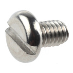 RS PRO Slot Pan A2 304 Stainless Steel Machine Screws DIN 85, M4x6mm