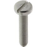 RS PRO Slot Pan A2 304 Stainless Steel Machine Screws DIN 85, M5x25mm