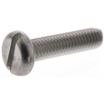 RS PRO Slot Pan A2 304 Stainless Steel Machine Screws DIN 85, M6x25mm