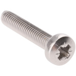 RS PRO Pozidriv Pan A2 304 Stainless Steel Machine Screws DIN 7985, M3x16mm