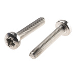 RS PRO Pozidriv Pan A2 304 Stainless Steel Machine Screws DIN 7985, M3.5x20mm