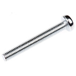 RS PRO Pozidriv Pan Steel Machine Screws DIN 7985, M5x40mm
