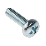 RS PRO Pozidriv Pan Steel Machine Screws DIN 7985, M6x20mm