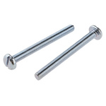 RS PRO Slot Pan Steel Machine Screws DIN 85, M4x40mm