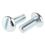 RS PRO Slot Pan Steel Machine Screws DIN 85, M5x12mm