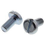 RS PRO Slot Pan Steel Machine Screws DIN 85, M6x12mm