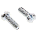 RS PRO Slot Pan Steel Machine Screw DIN 85, M2x6mm