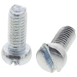 RS PRO Slot Pan Steel Machine Screws DIN 85, M2.5x6mm
