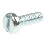 RS PRO Slot Pan Steel Machine Screws DIN 85, M3x10mm