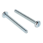 RS PRO Slot Pan Steel Machine Screws DIN 85, M3x25mm