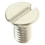 RS PRO Slot Countersunk A4 316 Stainless Steel Machine Screws DIN 963, M3x6mm