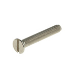 RS PRO Slot Countersunk A4 316 Stainless Steel Machine Screws DIN 963, M3x20mm