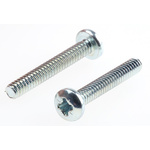 RS PRO Pozidriv Pan Steel Machine Screws ANSI B 18.6.3 No 4x3/4in