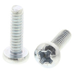 RS PRO Pozidriv Pan Steel Machine Screws No 6x1/2in
