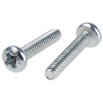 RS PRO Pozidriv Pan Steel Machine Screws No 6x3/4in