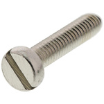 RS PRO Slot  Cheese Head Brass Machine Screws DIN 84, M2.5x12mm