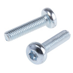 RS PRO Torx Pan Steel Machine Screws, M6x25mm