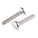RS PRO Slot Pan Brass Machine Screws DIN 85, M4x20mm