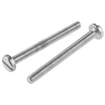 RS PRO Slot Pan Brass Machine Screws DIN 85, M4x40mm