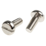 RS PRO Slot Pan Brass Machine Screws DIN 85, M5x12mm