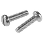 RS PRO Slot Pan Brass Machine Screws DIN 85, M6x25mm