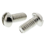 RS PRO Slot Round Brass Machine Screw BS 57 6BAx1/4in