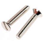 RS PRO Slot Countersunk Brass Machine Screws DIN 963, M3x16mm
