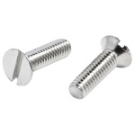 RS PRO Slot Countersunk Brass Machine Screw DIN 963, M3.5x12mm