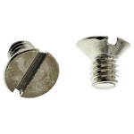RS PRO Slot Countersunk Brass Machine Screw DIN 963, M4x6mm