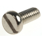 RS PRO Slot  Cheese Head Brass Machine Screw DIN 84, M2.5x6mm