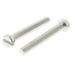 RS PRO Slot  Cheese Head Brass Machine Screws DIN 84, M4x30mm