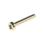 RS PRO Cross Pan Brass Machine Screws DIN 7985, M2x12mm