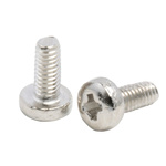 RS PRO Cross Pan Brass Machine Screws DIN 7985, M2.5x6mm