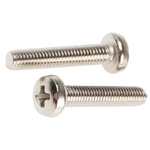 RS PRO Cross Pan Brass Machine Screws DIN 7985, M3x16mm