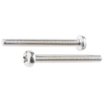 RS PRO Cross Pan Brass Machine Screws DIN 7985, M3x30mm