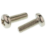 RS PRO Cross Pan Brass Machine Screws DIN 7985, M4x12mm