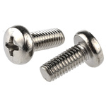RS PRO Cross Pan Brass Machine Screws DIN 7985, M5x12mm